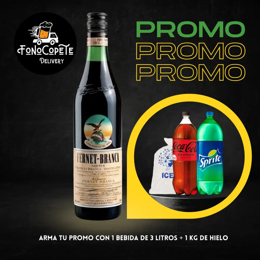 Promo Fernet Branca 3L con Hielo Envío Gratis Fernet