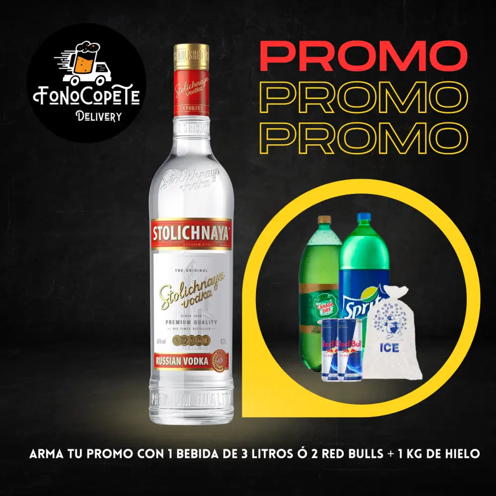 Vodka Stolichnaya 750ml Red Bulls Envío Gratis Vodka