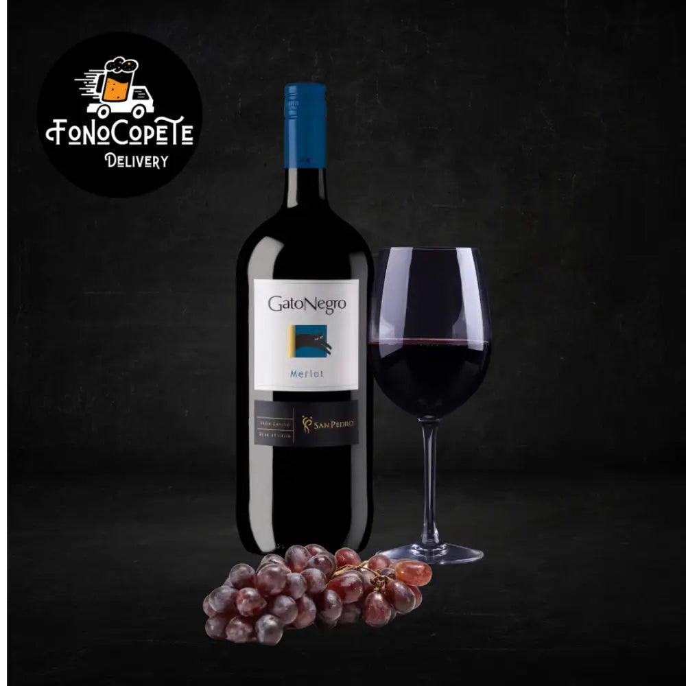 Botellon Vino Merlot 1.5 Lt GATO. Envio Gratis a Domicilio Vino