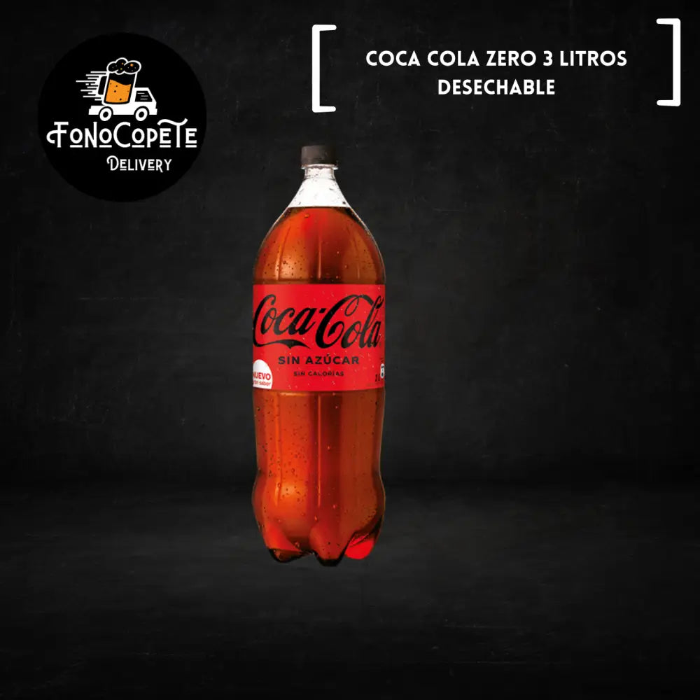 Coca Cola Zero Bebida Gaseosa Desechable 3 Litros bebidas