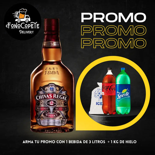Promo Chivas Regal con Bebida 3L Hielo Whisky