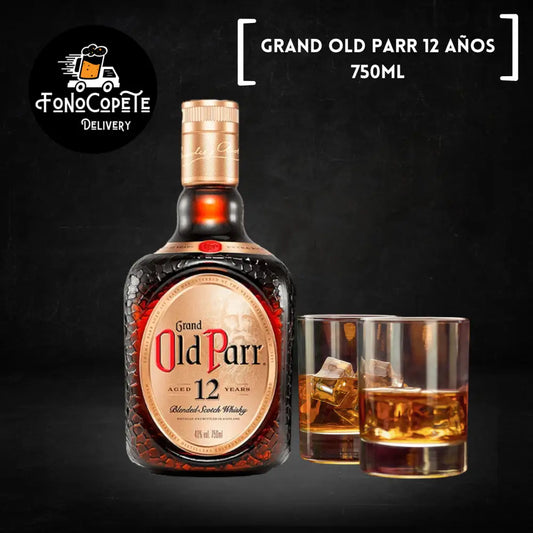 Whisky Grand Old Parr 12 Años 750ML. Envio Gratis a Domicilio!! Whisky